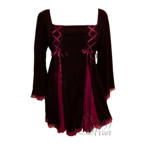 Dare Fashion 5X Gemini Princess Top in Burgundy LAST ONE!!!